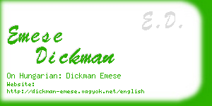 emese dickman business card